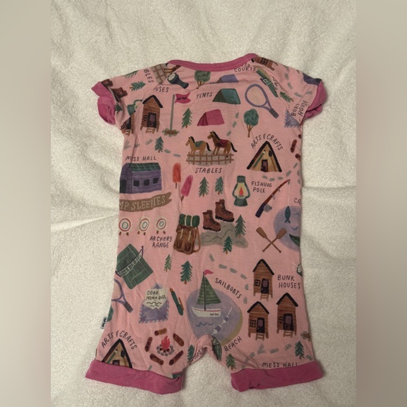 Little Sleepies Camp Sleepies Shorty Zippy 3-6 months bamboo - Picture 3 of 4